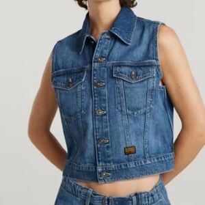 G-Star Faded Cliffside Blue Denim Vest